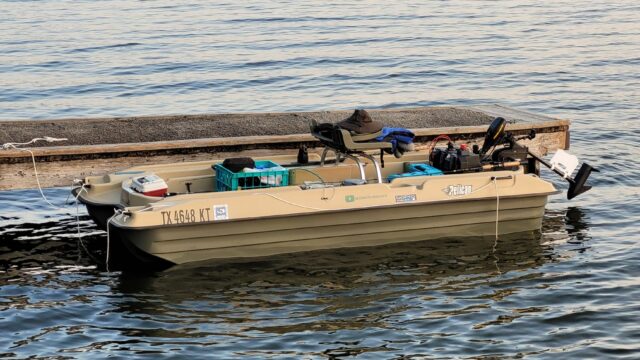 bass fishing boat lake